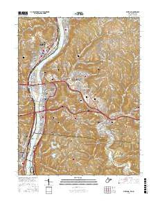 Wheeling West Virginia Current topographic map, 1:24000 scale, 7.5 X 7.5 Minute, Year 2016