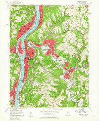 Wheeling West Virginia Historical topographic map, 1:24000 scale, 7.5 X 7.5 Minute, Year 1956