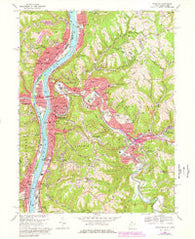 Wheeling West Virginia Historical topographic map, 1:24000 scale, 7.5 X 7.5 Minute, Year 1968