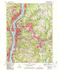 Wheeling West Virginia Historical topographic map, 1:24000 scale, 7.5 X 7.5 Minute, Year 1968