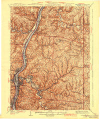 Wheeling West Virginia Historical topographic map, 1:62500 scale, 15 X 15 Minute, Year 1942