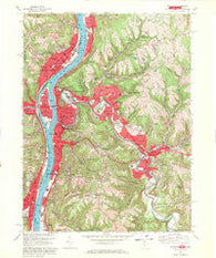 Wheeling West Virginia Historical topographic map, 1:24000 scale, 7.5 X 7.5 Minute, Year 1968