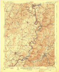 White Sulphur Springs West Virginia Historical topographic map, 1:62500 scale, 15 X 15 Minute, Year 1939