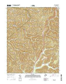 Widen West Virginia Historical topographic map, 1:24000 scale, 7.5 X 7.5 Minute, Year 2014
