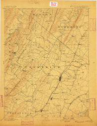 Winchester Virginia Historical topographic map, 1:125000 scale, 30 X 30 Minute, Year 1894