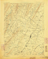Winchester Virginia Historical topographic map, 1:125000 scale, 30 X 30 Minute, Year 1894