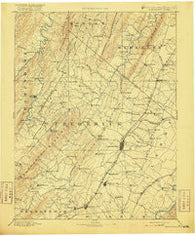 Winchester Virginia Historical topographic map, 1:125000 scale, 30 X 30 Minute, Year 1894