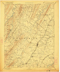 Winchester Virginia Historical topographic map, 1:125000 scale, 30 X 30 Minute, Year 1894