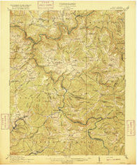 Winona West Virginia Historical topographic map, 1:62500 scale, 15 X 15 Minute, Year 1916