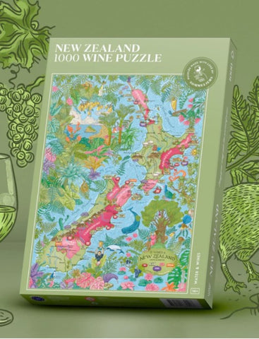 Buy map Wine Puzzle - New Zealand
