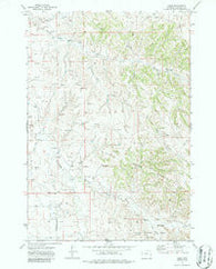 Adon Wyoming Historical topographic map, 1:24000 scale, 7.5 X 7.5 Minute, Year 1972