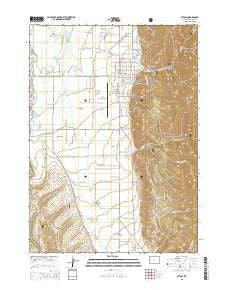 Afton Wyoming Current topographic map, 1:24000 scale, 7.5 X 7.5 Minute, Year 2015