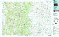 Afton Wyoming Historical topographic map, 1:100000 scale, 30 X 60 Minute, Year 1982