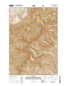 Aldrich Basin Wyoming Current topographic map, 1:24000 scale, 7.5 X 7.5 Minute, Year 2015