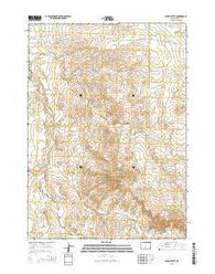 Alkali Butte Wyoming Current topographic map, 1:24000 scale, 7.5 X 7.5 Minute, Year 2015