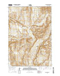 Alkali Creek Wyoming Current topographic map, 1:24000 scale, 7.5 X 7.5 Minute, Year 2015