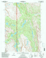 Alpine Lake Wyoming Historical topographic map, 1:24000 scale, 7.5 X 7.5 Minute, Year 1991