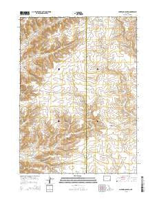 Anderson Canyon Wyoming Current topographic map, 1:24000 scale, 7.5 X 7.5 Minute, Year 2015