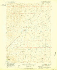 Antelope Creek Wyoming Historical topographic map, 1:24000 scale, 7.5 X 7.5 Minute, Year 1950