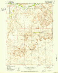 Antelope Gap Wyoming Historical topographic map, 1:24000 scale, 7.5 X 7.5 Minute, Year 1951