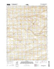 Antelope Reservoir Wyoming Current topographic map, 1:24000 scale, 7.5 X 7.5 Minute, Year 2015
