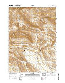 Antelope Ridge Wyoming Current topographic map, 1:24000 scale, 7.5 X 7.5 Minute, Year 2015