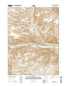 Antelope Wash Wyoming Current topographic map, 1:24000 scale, 7.5 X 7.5 Minute, Year 2015
