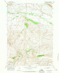 Arapahoe Ranch Wyoming Historical topographic map, 1:24000 scale, 7.5 X 7.5 Minute, Year 1965