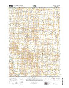 Arapahoe NE Wyoming Current topographic map, 1:24000 scale, 7.5 X 7.5 Minute, Year 2015