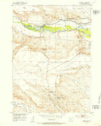 Argo Butte Wyoming Historical topographic map, 1:24000 scale, 7.5 X 7.5 Minute, Year 1951