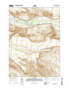 Argo Butte Wyoming Current topographic map, 1:24000 scale, 7.5 X 7.5 Minute, Year 2015