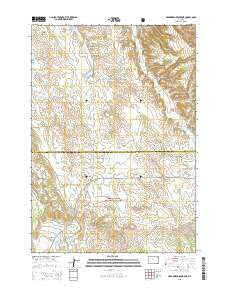 Arrowhead Reservoir Wyoming Current topographic map, 1:24000 scale, 7.5 X 7.5 Minute, Year 2015