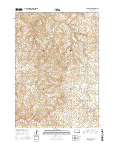 Artesian Draw Wyoming Current topographic map, 1:24000 scale, 7.5 X 7.5 Minute, Year 2015