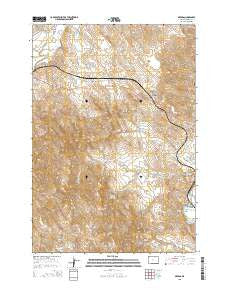 Arvada Wyoming Current topographic map, 1:24000 scale, 7.5 X 7.5 Minute, Year 2015