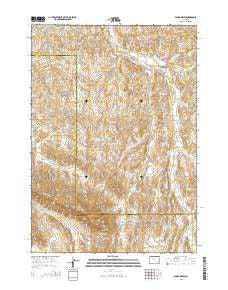 Bader Draw Wyoming Current topographic map, 1:24000 scale, 7.5 X 7.5 Minute, Year 2015