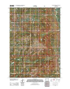 Badger Creek Wyoming Historical topographic map, 1:24000 scale, 7.5 X 7.5 Minute, Year 2012