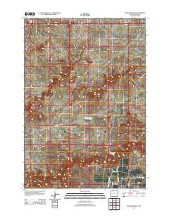 Badlands Hills Wyoming Historical topographic map, 1:24000 scale, 7.5 X 7.5 Minute, Year 2012