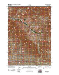 Badwater Wyoming Historical topographic map, 1:24000 scale, 7.5 X 7.5 Minute, Year 2012