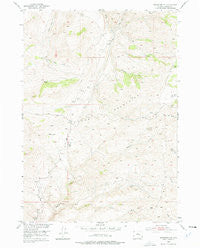 Badwater NE Wyoming Historical topographic map, 1:24000 scale, 7.5 X 7.5 Minute, Year 1952