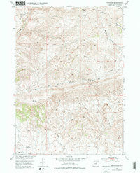 Badwater SE Wyoming Historical topographic map, 1:24000 scale, 7.5 X 7.5 Minute, Year 1952