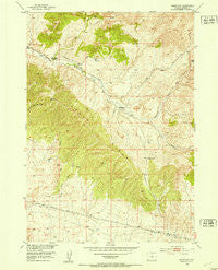 Badwater Wyoming Historical topographic map, 1:24000 scale, 7.5 X 7.5 Minute, Year 1952