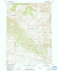 Badwater Wyoming Historical topographic map, 1:24000 scale, 7.5 X 7.5 Minute, Year 1952