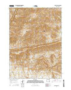 Badwater SE Wyoming Current topographic map, 1:24000 scale, 7.5 X 7.5 Minute, Year 2015