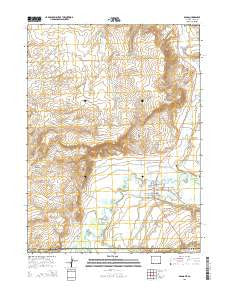 Baggs Wyoming Current topographic map, 1:24000 scale, 7.5 X 7.5 Minute, Year 2015