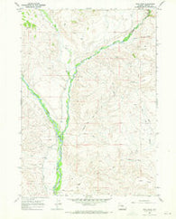 Bain Draw Wyoming Historical topographic map, 1:24000 scale, 7.5 X 7.5 Minute, Year 1967