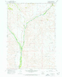 Bain Draw Wyoming Historical topographic map, 1:24000 scale, 7.5 X 7.5 Minute, Year 1967