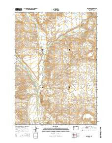 Bain Draw Wyoming Current topographic map, 1:24000 scale, 7.5 X 7.5 Minute, Year 2015