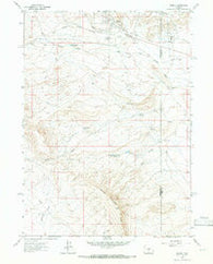 Bairoil Wyoming Historical topographic map, 1:24000 scale, 7.5 X 7.5 Minute, Year 1961