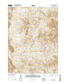 Baldy Mountain Wyoming Current topographic map, 1:24000 scale, 7.5 X 7.5 Minute, Year 2015
