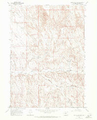 Banjo Flats East Wyoming Historical topographic map, 1:24000 scale, 7.5 X 7.5 Minute, Year 1966